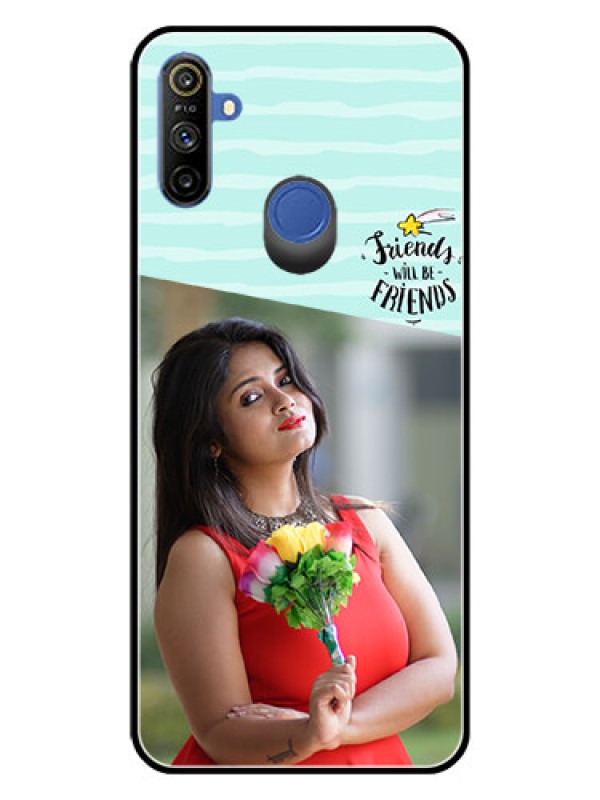 Custom Realme Narzo 10A Custom Glass Phone Case  - Friends Picture Icon Design