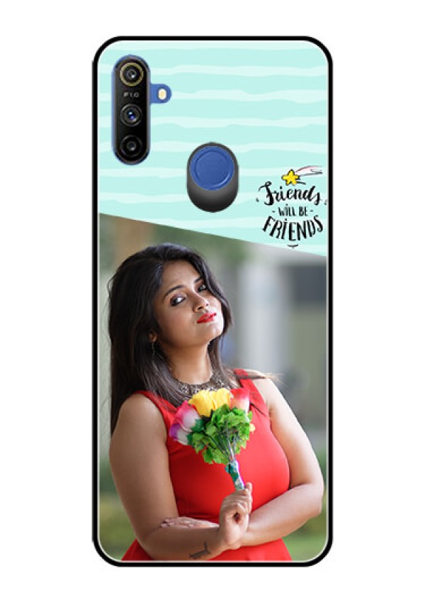 Realme Narzo 10A Custom Glass Phone Case  - Friends Picture Icon Design