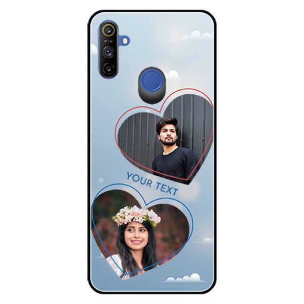 Realme Narzo 10A Custom Glass Mobile Case  - Blue Color Couple Design 