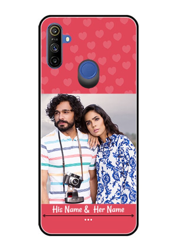 Realme Narzo 10A Photo Printing on Glass Case  - Simple Love Design