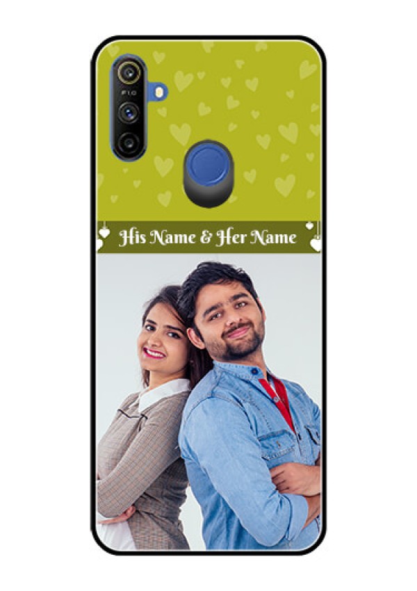 Realme Narzo 10A Custom Glass Phone Case  - You & Me Heart Design