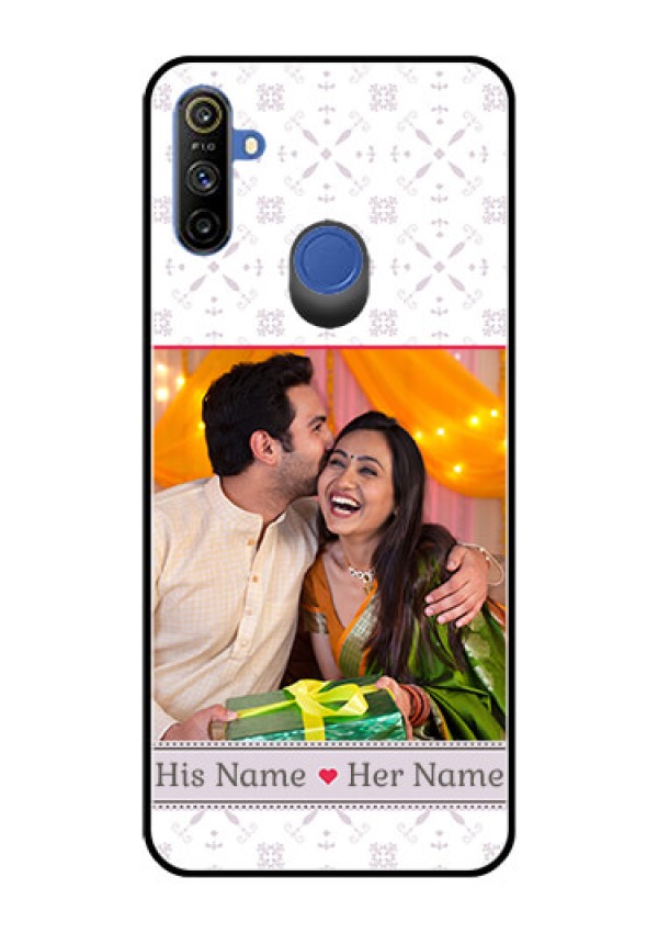 Realme Narzo 10A Custom Glass Mobile Case  - with Photo and Ethnic Design