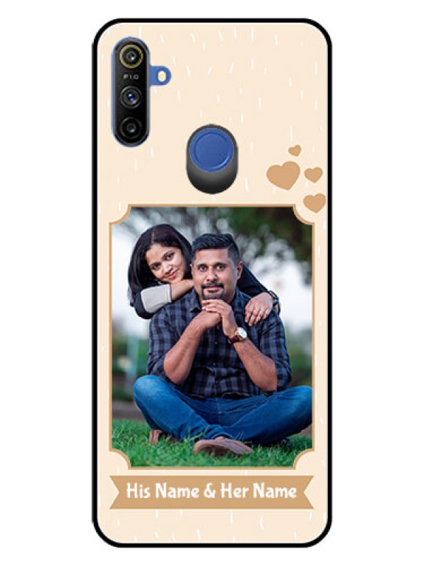 Custom Realme Narzo 10A Custom Glass Phone Case  - with confetti love design 