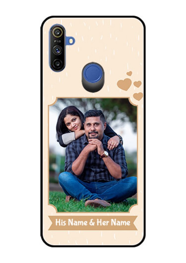 Realme Narzo 10A Custom Glass Phone Case  - with confetti love design 