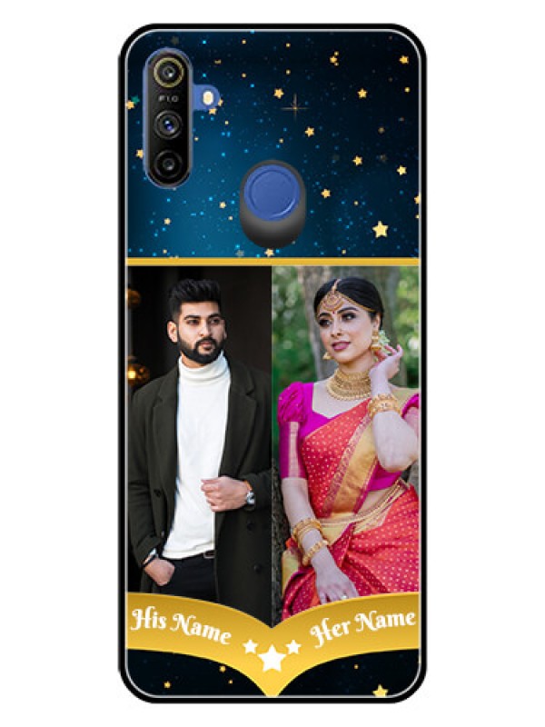 Custom Realme Narzo 10A Custom Glass Phone Case  - Galaxy Stars Backdrop Design