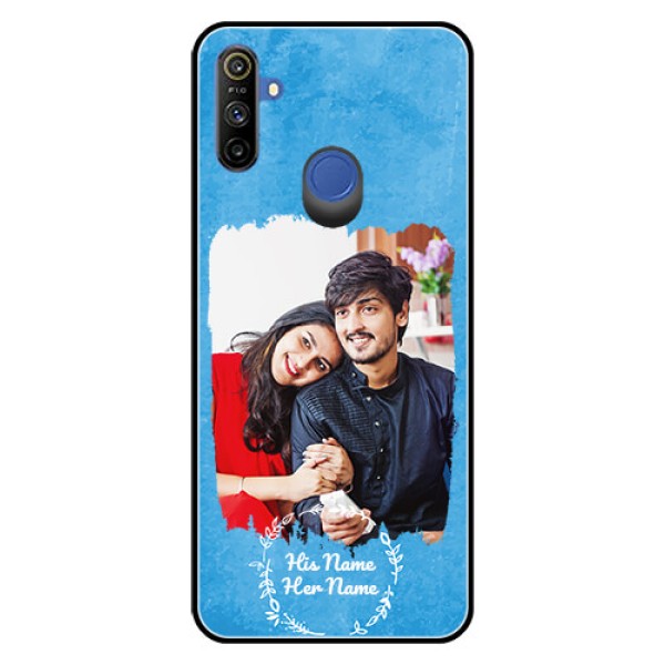 Narzo 10A Custom Glass Phone Case - Blue Color Vintage Design Narzo 10A Custom Glass Phone Case - Blue Color Vintage Design