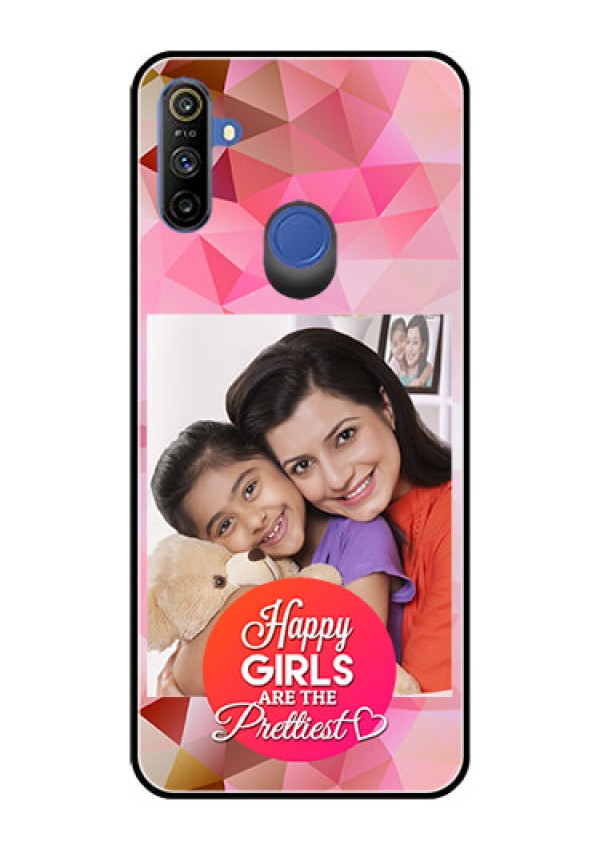 Realme Narzo 10A Photo Printing on Glass Case  - Abstract Triangle Design