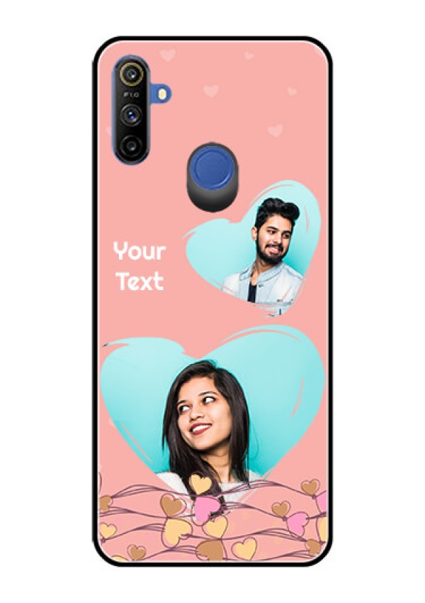 Realme Narzo 10A Custom Glass Mobile Case  - Love Doodle Design