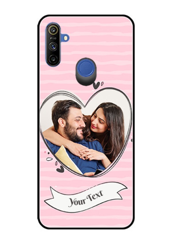 Realme Narzo 10A Custom Glass Phone Case  - Vintage Heart Design