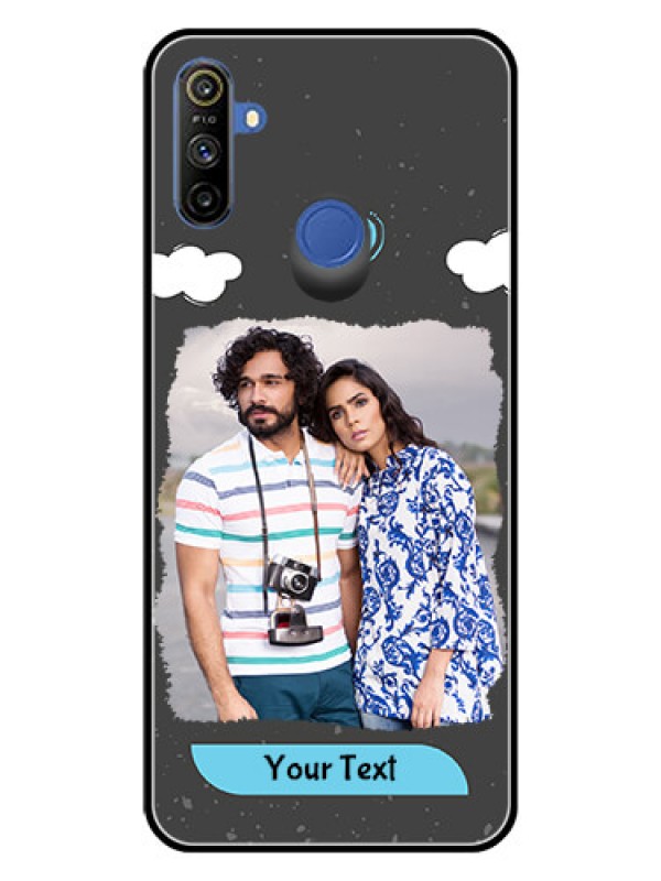 Custom Realme Narzo 10A Custom Glass Phone Case  - Splashes with love doodles Design