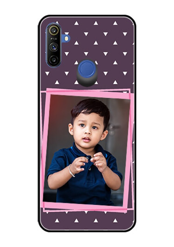 Realme Narzo 10A Custom Glass Mobile Case  - Triangle Pattern Dotted Design