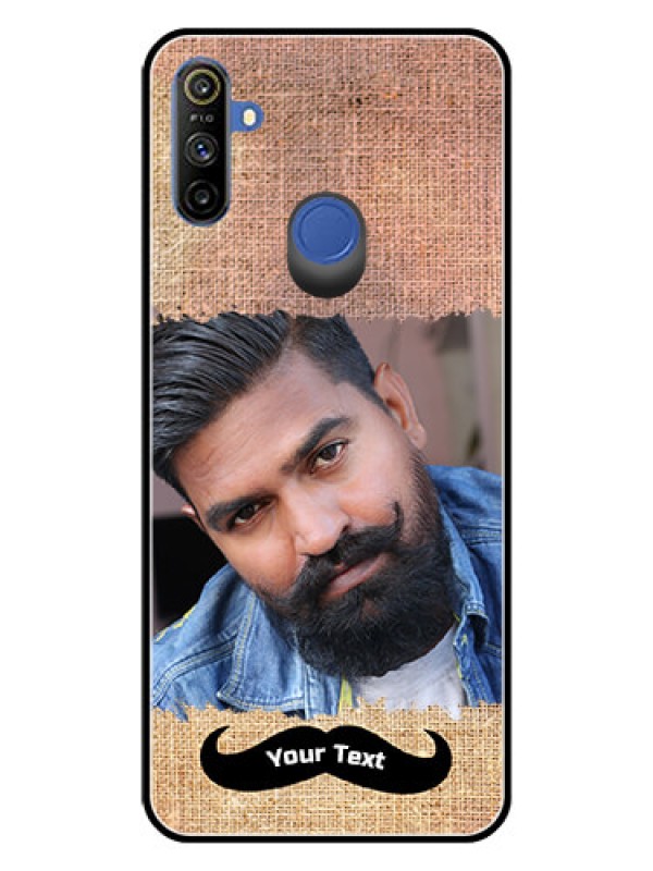 Custom Realme Narzo 10A Personalized Glass Phone Case  - with Texture Design