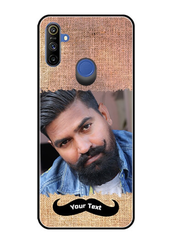 Realme Narzo 10A Personalized Glass Phone Case  - with Texture Design
