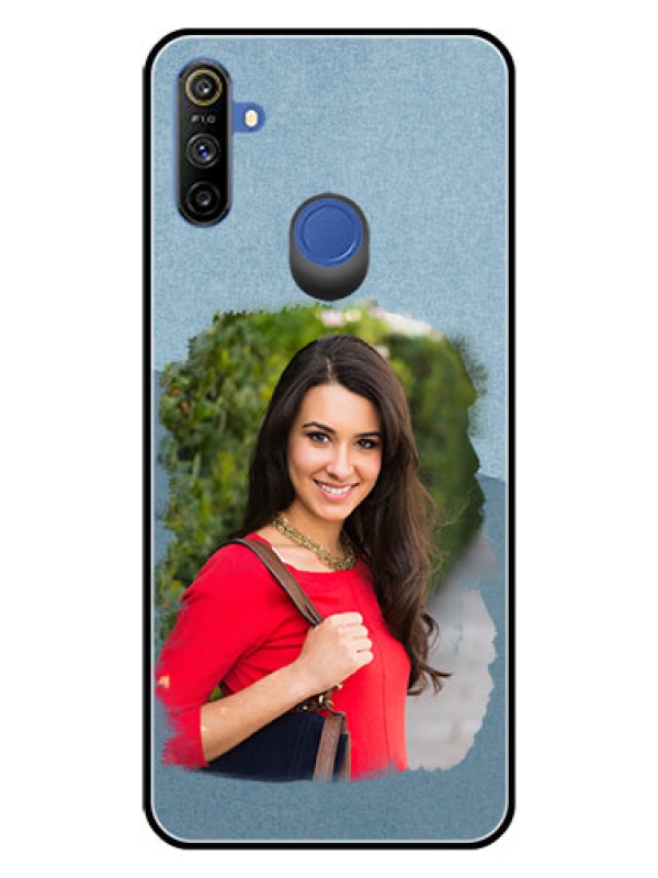 Custom Realme Narzo 10A Custom Glass Mobile Case  - Grunge Line Art Design