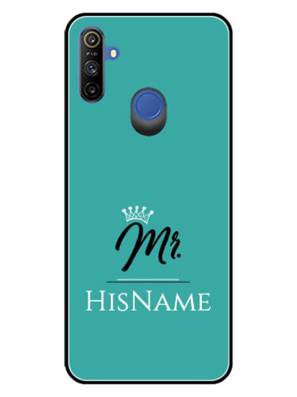 Custom Realme Narzo 10A Custom Glass Phone Case Mr with Name