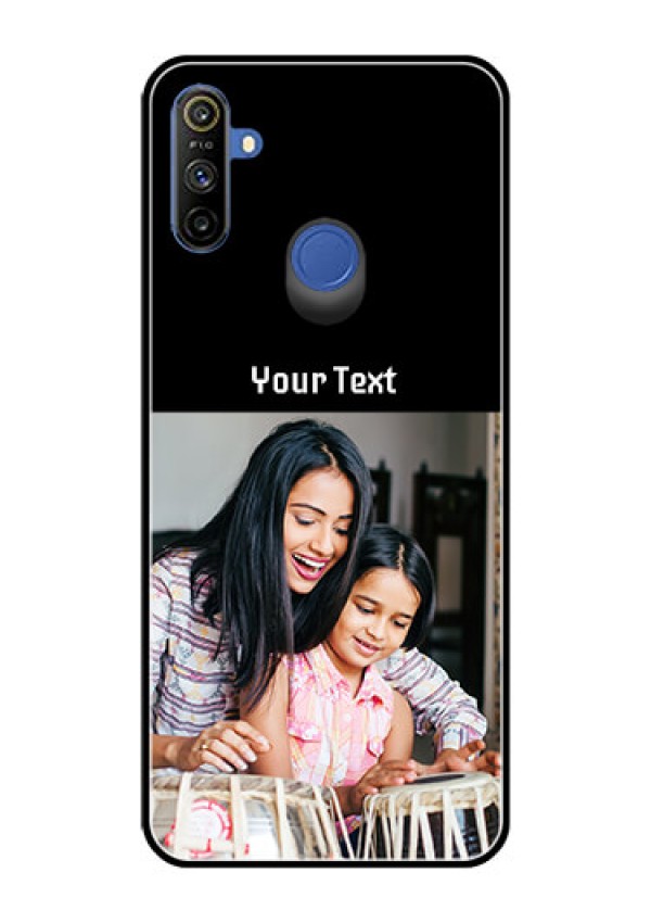 Realme Narzo 10A Photo with Name on Glass Phone Case