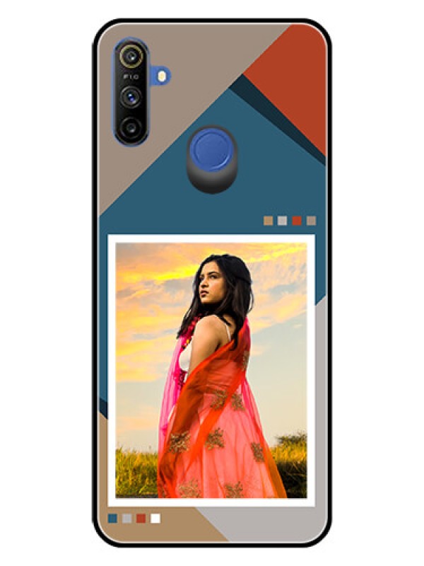 Custom Narzo 10A Personalized Glass Phone Case - Retro color pallet Design