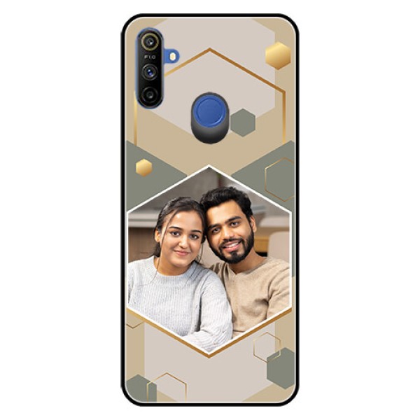 Narzo 10A Photo Printing on Glass Case - Stylish Hexagon Pattern Design Narzo 10A Photo Printing on Glass Case - Stylish Hexagon Pattern Design