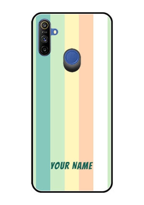 Narzo 10A Photo Printing on Glass Case - Multi-colour Stripes Design