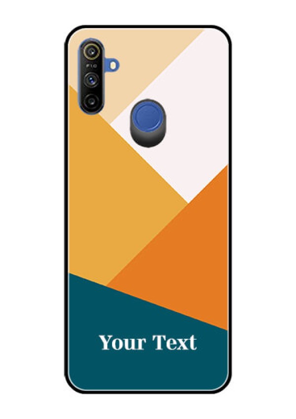Narzo 10A Personalized Glass Phone Case - Stacked Multi-colour Design