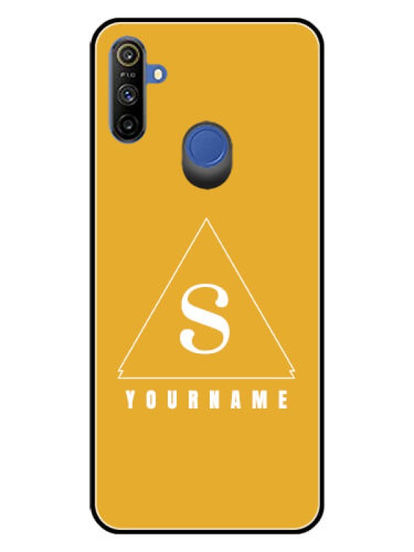 Custom Narzo 10A Personalized Glass Phone Case - simple triangle Design