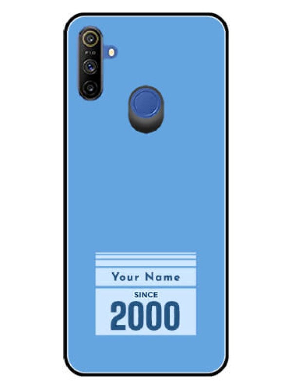 Custom Narzo 10A Custom Glass Mobile Case - Custom Year of birth Design