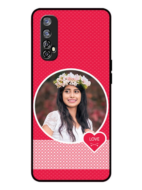 Custom Realme Narzo 20 Pro Personalised Glass Phone Case  - Pink Pattern Design