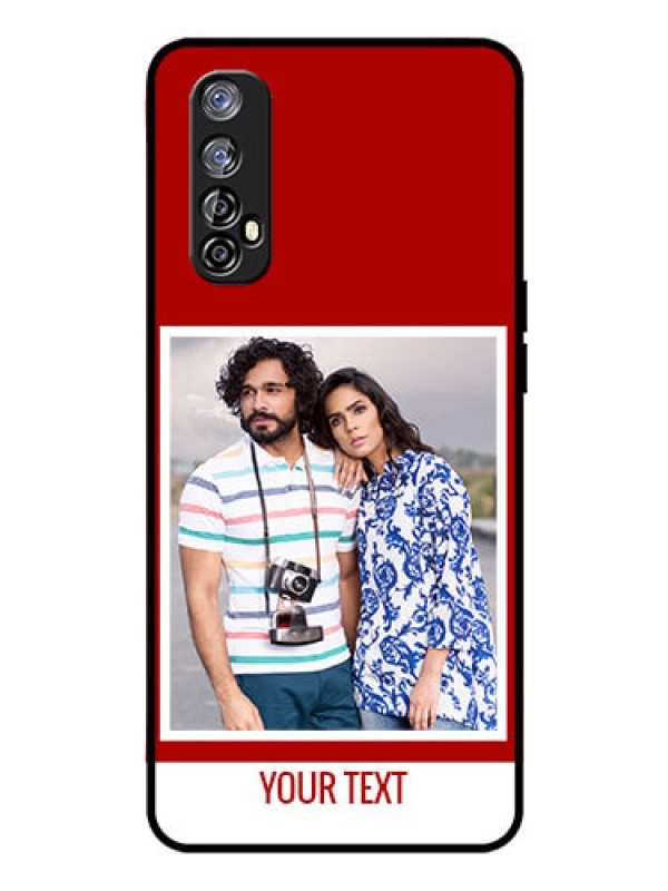 Custom Realme Narzo 20 Pro Personalized Glass Phone Case  - Simple Red Color Design