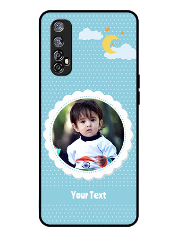 Custom Realme Narzo 20 Pro Personalised Glass Phone Case  - Violet Pattern Design