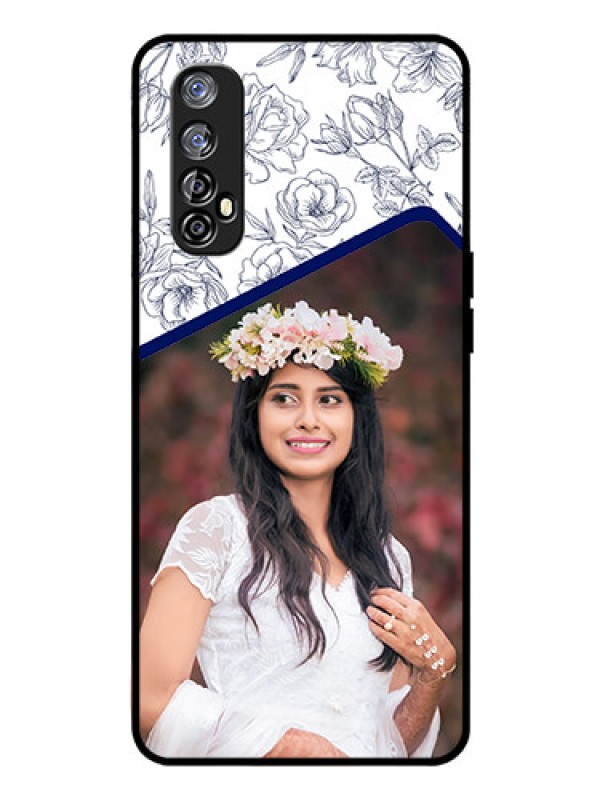 Custom Realme Narzo 20 Pro Personalized Glass Phone Case  - Premium Floral Design