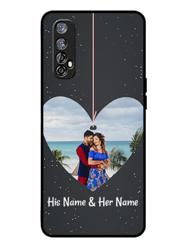 Custom Realme Narzo 20 Pro Custom Glass Phone Case  - Hanging Heart Design