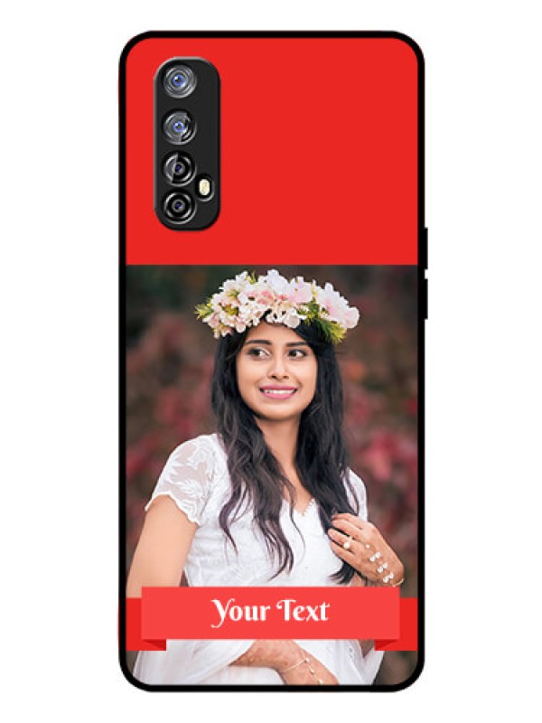 Custom Realme Narzo 20 Pro Custom Glass Phone Case  - Simple Red Color Design