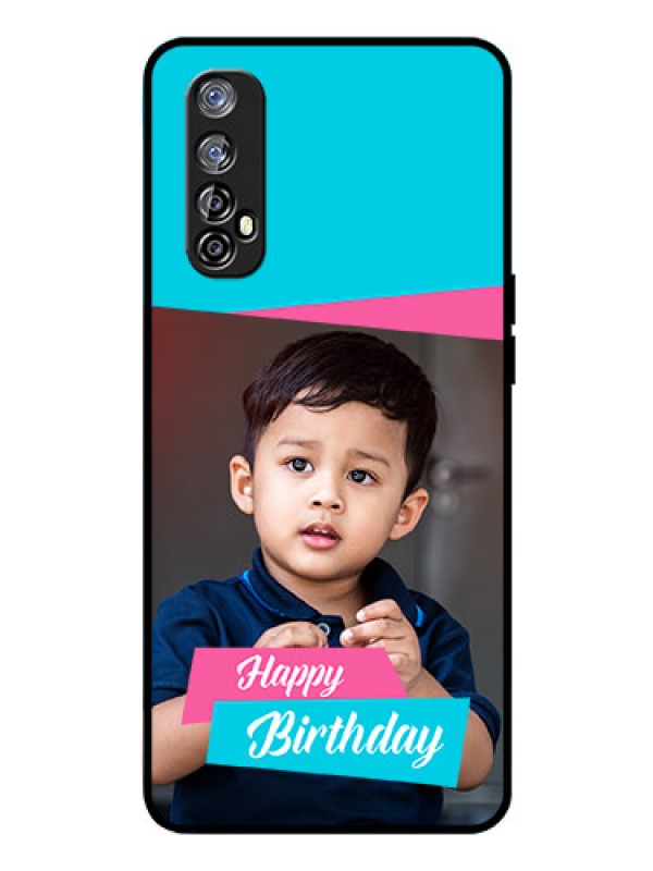 Custom Realme Narzo 20 Pro Personalized Glass Phone Case  - Image Holder with 2 Color Design