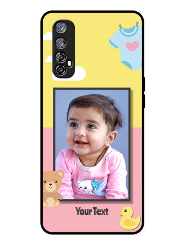 Custom Realme Narzo 20 Pro Photo Printing on Glass Case  - Kids 2 Color Design