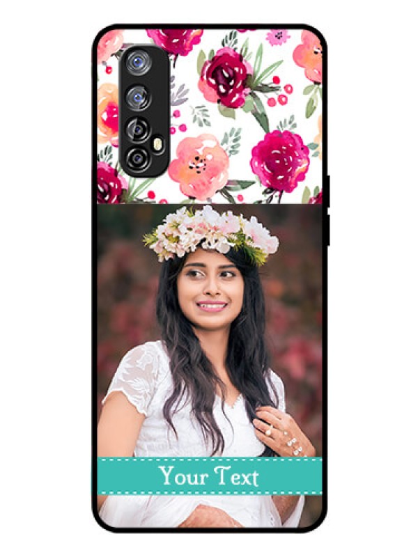 Custom Realme Narzo 20 Pro Custom Glass Phone Case  - Watercolor Floral Design