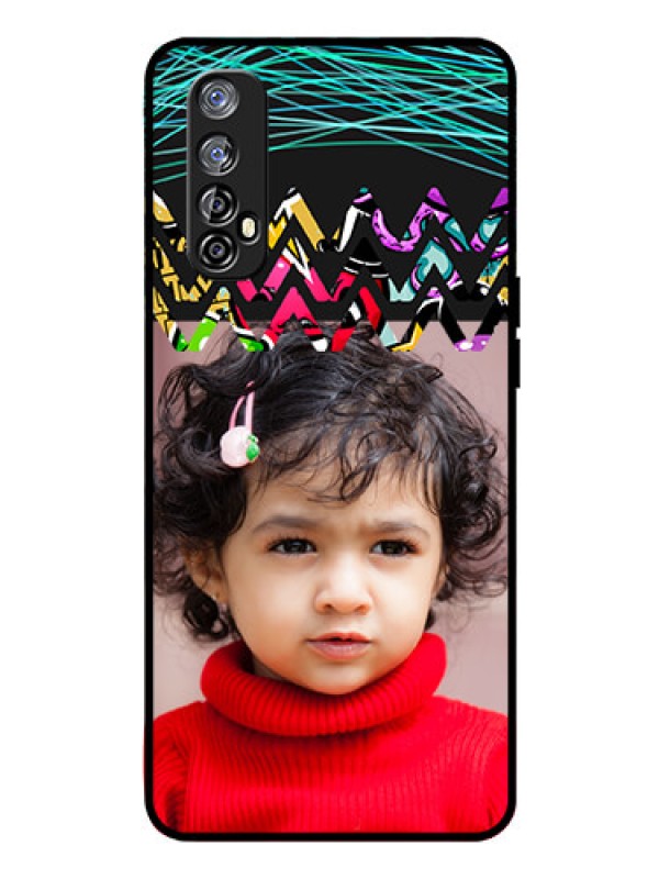 Custom Realme Narzo 20 Pro Personalized Glass Phone Case  - Neon Abstract Design