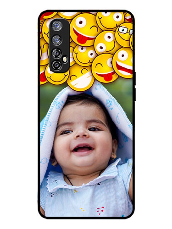 Custom Realme Narzo 20 Pro Custom Glass Mobile Case  - with Smiley Emoji Design