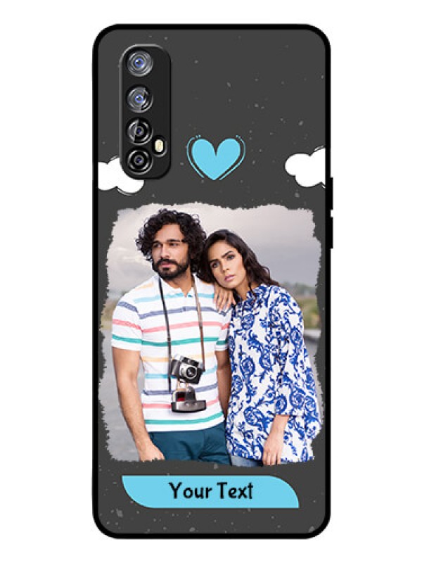 Custom Realme Narzo 20 Pro Custom Glass Phone Case  - Splashes with love doodles Design