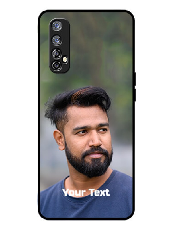 Custom Realme Narzo 20 Pro Glass Mobile Cover: Photo with Text
