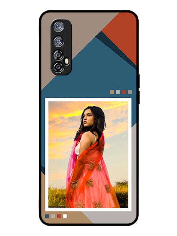 Custom Narzo 20 Pro Personalized Glass Phone Case - Retro color pallet Design