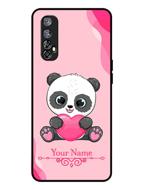 Custom Narzo 20 Pro Custom Glass Mobile Case - Cute Panda Design