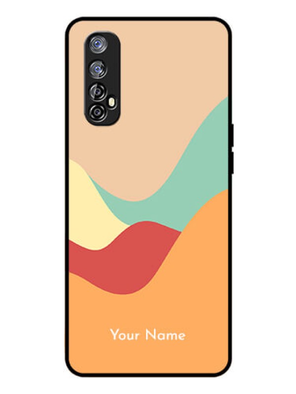 Custom Narzo 20 Pro Personalized Glass Phone Case - Ocean Waves Multi-colour Design