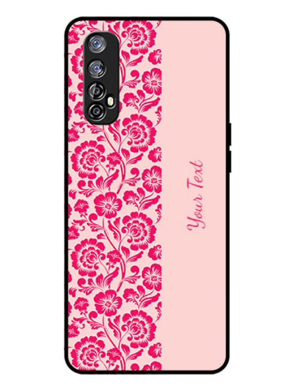 Custom Narzo 20 Pro Custom Glass Phone Case - Attractive Floral Pattern Design