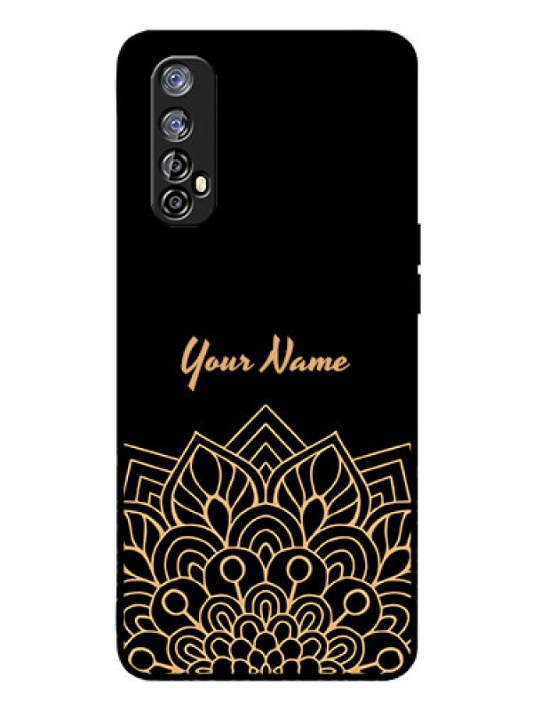 Custom Narzo 20 Pro Custom Glass Phone Case - Golden mandala Design