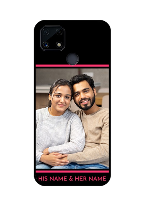 Realme Narzo 20 Custom Glass Mobile Case  - with Add Text Design