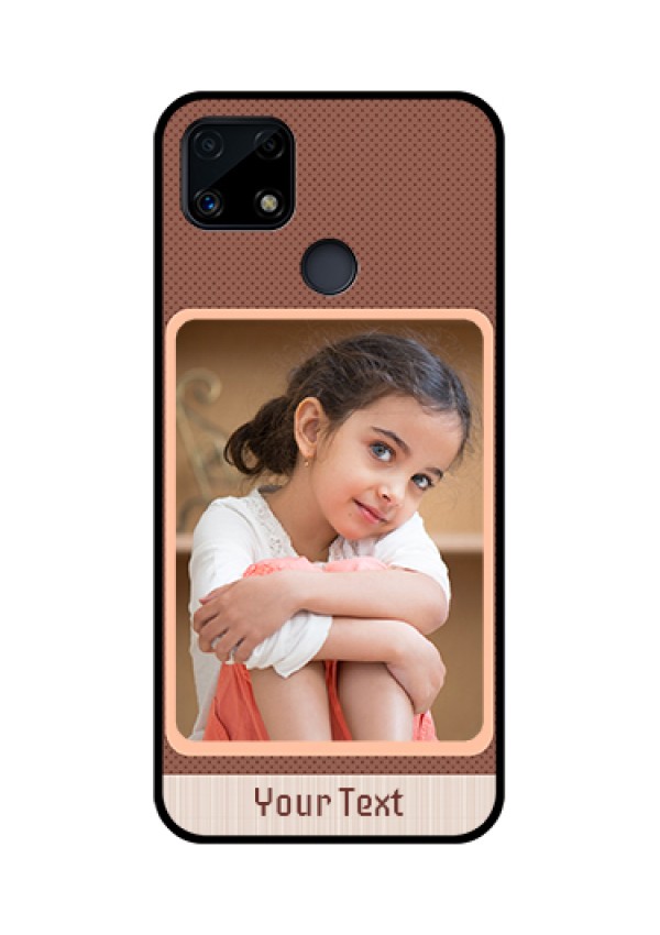 Realme Narzo 20 Custom Glass Phone Case  - Simple Pic Upload Design