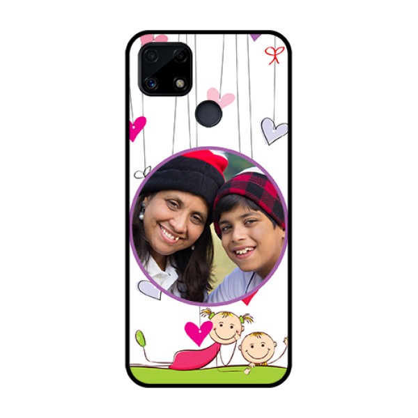 Realme Narzo 20 Photo Printing on Glass Case  - Cute Kids Phone Case Design