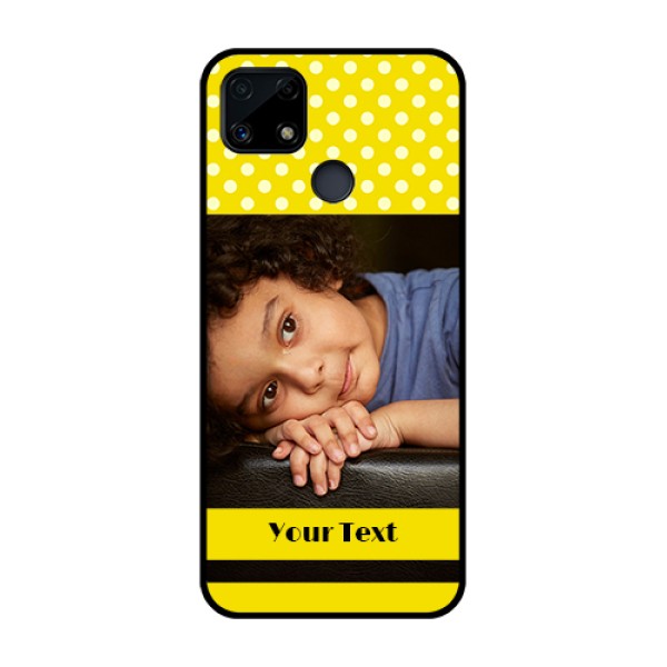 Realme Narzo 20 Custom Glass Phone Case  - Bright Yellow Case Design