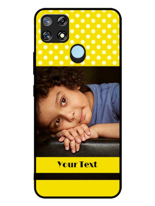 Custom Realme Narzo 20 Custom Glass Phone Case  - Bright Yellow Case Design