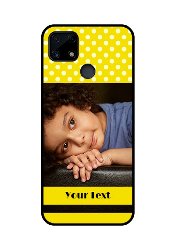 Realme Narzo 20 Custom Glass Phone Case  - Bright Yellow Case Design